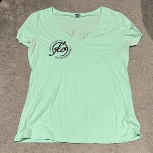 Mint Green V-Neck Women's Top